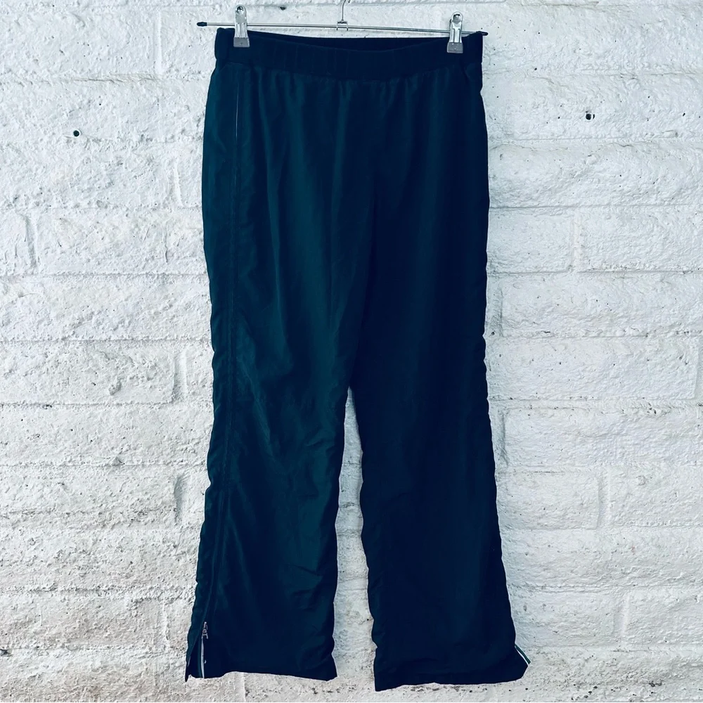 Elie Tahari Size S Tracksuit Pants Sweatpants Casual Sports Black Net Lined